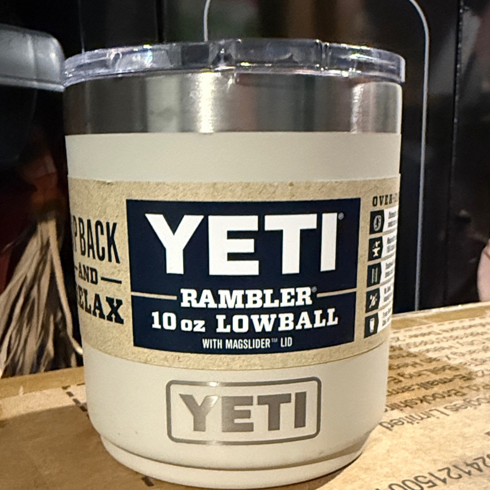 YETI Rambler Lowball in Cream and Silver